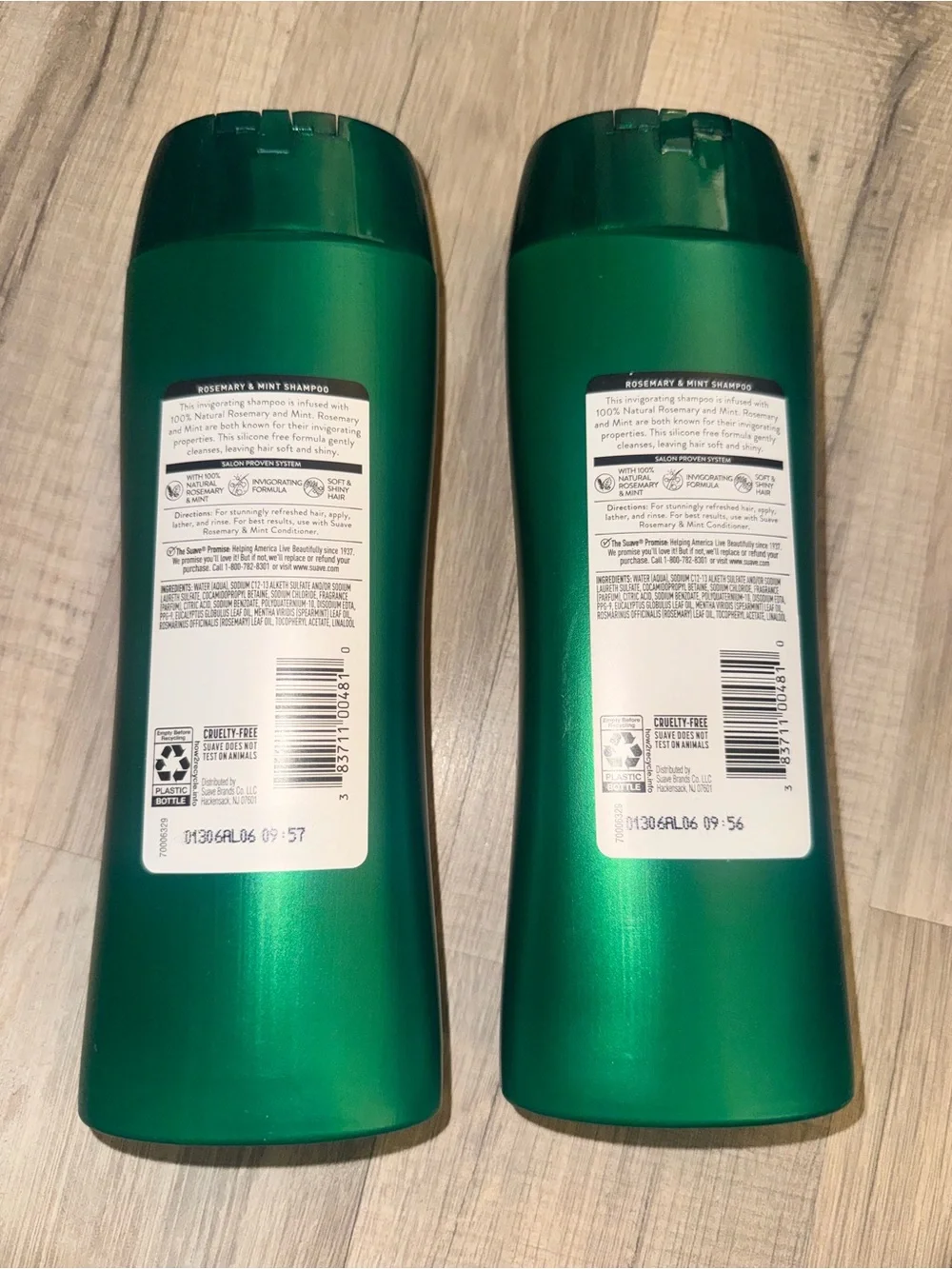 Suave Rosemary & Mint Invigorating Shampoo - Green 2pk